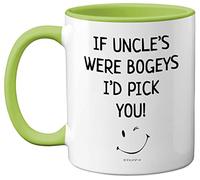 Uncle Mug - Uncle Birthday, Fathers Day Mug Gifts, Christmas, Uncles Gifts from Nephew Niece, Cute Mugs, Funny Mugs, 11oz Ceramic Dishwasher Safe Green Coffee Mugs Cup Made in UK