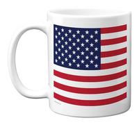 Stuff4 United States Mug - Bold American Flag Stars & Stripes Design - Patriotic Novelty for Coffee or Tea Lovers - 11oz Ceramic Gloss Mug