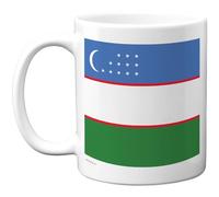 Stuff4 Uzbekistan Flag Mug - Bold Crescent and Stars Design - Patriotic Pride for Tea or Coffee - 11oz Ceramic Gloss Mug