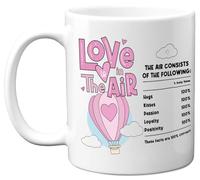 Stuff4 Anniversary Mug Gift for Men Women - Love is in The Air - Happy Wedding Anniversary Valentine's Day Mugs for Girlfriend Boyfriend Wife Husband, 11oz Ceramic Coffee Cup