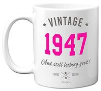 Stuff4 Vintage 1947 Mug, 78th Birthday Gifts for Women