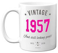 Stuff4 Vintage 1957 Mug, 68th Birthday Gifts for Women