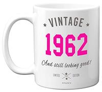 Stuff4 Vintage 1962 Mug, 63rd Birthday Gifts for Women