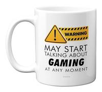 Stuff4 Warning Gaming Mug, Bold Yellow Icon & Humorous Slogan