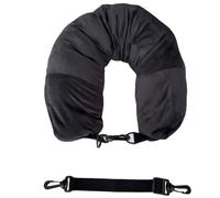 Stuffable Empty Neck Pillow for Travel, Storage Bag,Multifunctional Stuffable Travel Pillow with Adjustable Straps, Soft Neck Pillow, Fillable for Extra Luggage (Black)