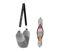 Stuffable Neck Pillow for Travel,Fillable Empty Neck Pillow for Travel with Adjustable Straps,Airplane Travel Essentials for Flight Train Car,Portable Plane Pillows to Stuff Clothes Save Space (Grey)