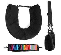 Stuffable Neck Pillow for Travel, Portable Neck Pillow, Adjustable Travel Neck Pillow, Travel Pillow Stuffable with Clothes,Travel Essentials, Neck Pillow for Travelling by Car, Train and Plane