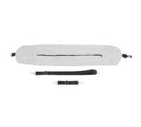 Stuffable Travel Neck Pillow Soft Multifunctional U Shape Packable Airplane Travel Pillow Storage Bag for Airplane Car Road Trips Plush Fabric 18x90cm (Grey)