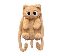 Stuffed Animal Backpack - Adorable Cat Plush Bag, Cartoon School Travel Backpack | Soft Kids Bookbag with Zip for Children, Easy Storage for Preschool, Excursions, Overna