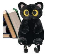 Stuffed Animal Backpack - Elegant Cat School Bag Lightweight Kids Daypack Adorable Safe Design | Durable Cute Little Book Bag for Nursery, Preschool, Travel, black, Siehe Beschreibung, See description