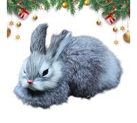 Stuffed Animal Bunny,Adorable Christmas Decor Plush Rabbit Table Model | Stuffed Bunny Model, Collectible Home Decoration for Couch Bed Shelf Sofa Study Living Room Bedroom Nursery