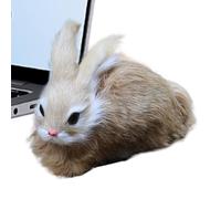 Stuffed Animal Bunny,Soft Plush Rabbit Figurine for Table | Stuffed Bunny Model, Collectible Home Decoration for Couch Bed Shelf Sofa Study Living Room Bedroom Nursery