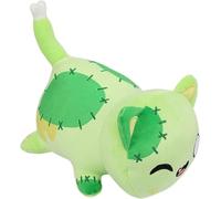 Stuffed Animal Cat Plush,Soft Plush Pillow,3D Soft Cat Shape Design Lumbar Back Cushion Plush Stuffed Cat Doll Toy Decoration Doll for Kids (Green)