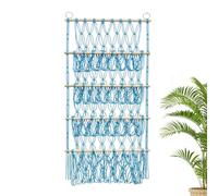 Stuffed Animal Display Rack,Bohemian Stuffed Animal Net Shelf | 4-Layer Wall Mounted Hanging Stuffed Animal Holder,Boho Plush Storage, Orga