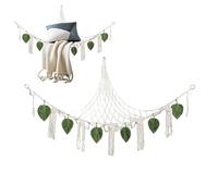 Stuffed Animal Hammock Corner Plush Storage Net Macrame Cord Stuffed Animal Organizer Holder for Home Kids Room Wall Playroom Bedroom Nursery Living Room Classroom Toys Display Storage