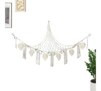 Stuffed Animal Hammock Corner Plush Storage Net Macrame Cord Stuffed Animal Organizer Holder for Home Kids Room Wall Playroom Bedroom Nursery Living Room Classroom Toys Display Storage