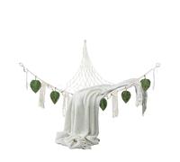 Stuffed Animal Hammock, Corner Storage Net, Macrame Cord Plush Organizer, Holder for Kiddie Rooms, Wall Mounted Playroom, Bedroom, Living Room, Classroom Storage Solution, 55.12x43.31 Inches