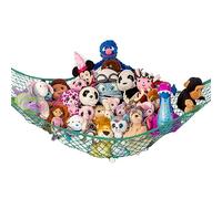 Stuffed Animal Hammock, Large | Corner Stuffed Animal Storage & Plushie Net | Toy Hammock for Stuffed Animals | Holds 12lbs | Easy Hang, All Hardware Included | Green Bedroom Decor | by Lilly's Love