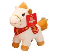 Stuffed Animal Horse - Adorable Chinese New Year Horse Ornaments,Plush Animal Model for Spring Festival | for Kid Boy Girls Living Room Bedroom Shelf Table Study Nursery Car Sofa