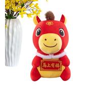 Stuffed Animal Horse - Lucky Chinese New Year Figure | 2026 Chinese Plush Horse Toys,for Adult Child Student Family Bedside Table Sofa Decor Living Nursery Party