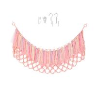 Stuffed Animal, Rope Toy Storage Net, Wall Hanging Display, Beige White, 150x40cm Ncb451 (D, 18x23x4cm)