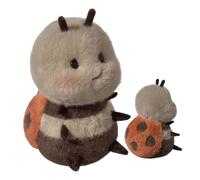 Stuffed Animal, Sitting Ladybug Plush, 7.09 inches, Soft Toy with Shy Expression, Adorable Cuddly Doll, for Kids Boys Girls Sofa Classroom Nursery Home Decoration
