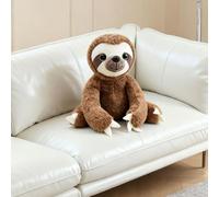 Stuffed Animal Sloth Toy - 25cm Large Sloth Baby Doll for Kids - Plush Sloths Gifts for Birthdays,Kawaii Giant Sloths Plush Soft Toy Present for Kids Birthday Christmas Decor (Brown)