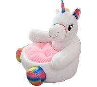 Stuffed Animal Sofa Chair for Kids - Soft Plush Toy Seat rainbow-unicorn