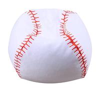 Stuffed Animal Storage Bean Bag Chair for Teens,18" Zipper Storage Bean Bag for Organizing Stuffed Animals,Turns Into Bean Bag Seat for Kids When Filled (Baseball Shape)
