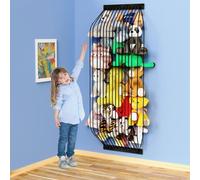 Stuffed Animal Storage Hammock Nursery Hanging Organizer Durable Wooden Frame with Elastic Rope for Plush Toy Display - Easy Wall or Door Installation Space-Saving Toy Net for Kids’ Room-Patent