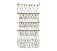 Stuffed Animal Storage Rack - 4 Layers Wall Mounted Stuffed Animal Holder | Boho Plush Storage, Macrame Toy Organizer, Height Adjustable Hammock for Nursery, Bedroom