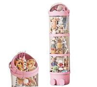 Stuffed Animal Storage Tube 51x11 Inch Toy Storage PET Transparent Stuffed Animal Zoo Storage with Lid & Buckle Stuffed Toy Tube Storage for Stuffed Animals Bedroom Decor