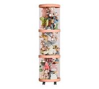 Stuffed Animal Storage Tube | Cuddly Soft Toy Storage Tube | Vertical Toy Storage Tube | Transparent Stuffed Animal Zoo Storage With Lid | Stuffed Toy Tube Storage For Home Living Room Bedroom
