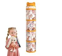Stuffed Animal Storage Tube, Transparent Plush Display Tube, Stackable Soft Toy Organizer Basket, Cute Doll Holder Standing, Vertical Zoo Bucket, for Nursery Playroom Bedroom Home Decor