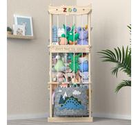 Stuffed Animal Storage Wood Toy Storage Organizer, Upgraded Design from Bean Bag Stuffed Animal Hammock Plushie Net, Large Toy Chest Stuffed animal holder for Kids Nursery Playroom Bedroom （XXL）