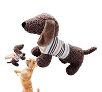 Stuffed Animal Toy - 20 cm Squeaky Puppy Chew, Cute Dachshund Shape Design, Interactive Play Training, Strong Material, Sound Maker, Device for Dogs