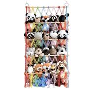 Stuffed Animal Toy Net,Large Teddy Hammock Stuffed Animal Net,Hammock with Light Wall Hanging Organizer,Toy Storage Net Bedroom Playroom Plush Toy Holder (Rainbow color)