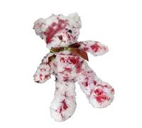 Stuffed Animal Toy with Cruel Detail Fashion Bear Pendant for Halloween Costume Accessories and Gifts Halloween Disabled Bear Bloody Injured Plush Toy, one size, As described