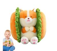 Stuffed Animal - Whimsical Pooch, Soft Bakery Canine, Velvety Polyester Filling with Bread Textures, Decorative Bolster Huggable Shape, Comforting Sleeping Buddy Plush Dog Doll