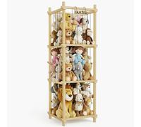 Stuffed Animal Zoo Storage Cage Wooden, Wood Large Stuffed Animal Storage Basket, Storage for Big Stuffed Animals, Large Chest Organizer Holder