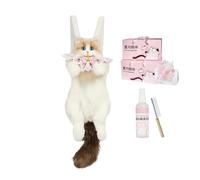 Stuffed Animals Backpack - with Removable Shoulder Strap | Realistic Cat Shaped Backpack for College Work Office Travel Vacation Weekend Trip Daily Commute Hiking Picnic, Grey, 1-Pack, Pink, Refer to
