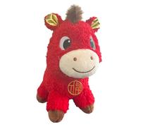 Stuffed Animals for Girl,Red Lucky Chinese New Year Figure | Year Of The Horse Plush Toy | for Sofa Couch Bedside Table Desk Nursery Kids Adults Birthday Halloween Christmas Stocking Stuffers