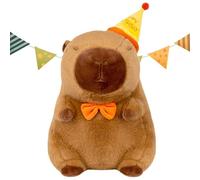 Stuffed Animals for Kids - Stuffed Plush Capybara Doll Toy - Boys Girls Huggable Doll with Hat, Display Decoration for Travel Bed Desk Dorm Couch Sofa Home
