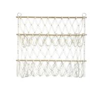 ＡＷＨＡＯ Stuffed Animals Net Toy Holder Hammock Organizing Space Saving Hanging Organizer Hand Woven for Home Decor Kids Bedroom, Beige