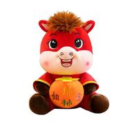 Stuffed Animals - Stuffed Animal Horse, Plush Chinese New Year Horse | God Of Wealth 2026 Mascot Peace Cartoon Doll For Student Family Adult Child Friend Living Room - Realistic Pet For Boys Girls