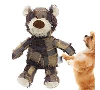 Stuffed Bear Chewing Toy,wild Knots Bear, Squeaky Plush Dog Toy, Squeaky Stuffed Toys, Indestructible Bear for Dogs, Bear Shape Chewing Toy for Dogs, Cats, and Other Small Animals