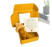 Stuffed Bear, Cute Stuffed Animal with Card, Soft Pet Buddy Cute Positive Home Decoration with Inspirational Card for Night Table, Desk and Car