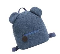 Stuffed Bear Ear Schoolbag Cute Fuzzy Bear Ear Plush Soft Warm Rucksack
