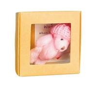 Stuffed Bear - Handmade Little Plush Bear in Box,Soft Positive Home Decor with Inspirational Card Handmade Pet Buddy for Women Boys Girls