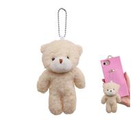Stuffed Bear Plush, Cute Blushing Cheeks Doll, Soft Bear Stuffed Animal, Portable Plush Cuddle Toy, Kawaii PP Cotton Companion, 2.95x4.92 Inches, for Kids Friends Birthday Travel